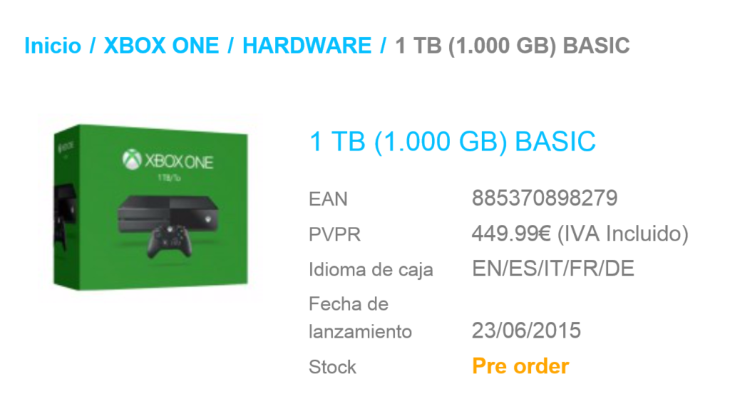 Xbox One 1TB