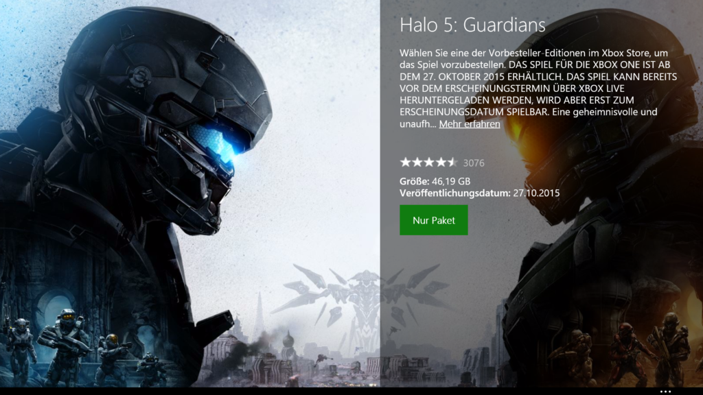 Halo 5: Guardians Downloadgröße