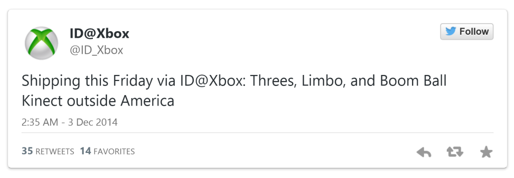 Tweet von Id@Xbox