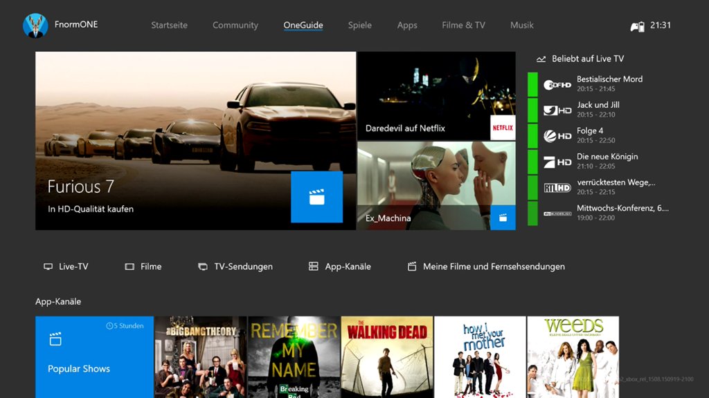 New Xbox One Experience - Dashboard