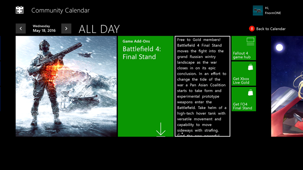 Battlefield 4 Final Stand im Community Kalender