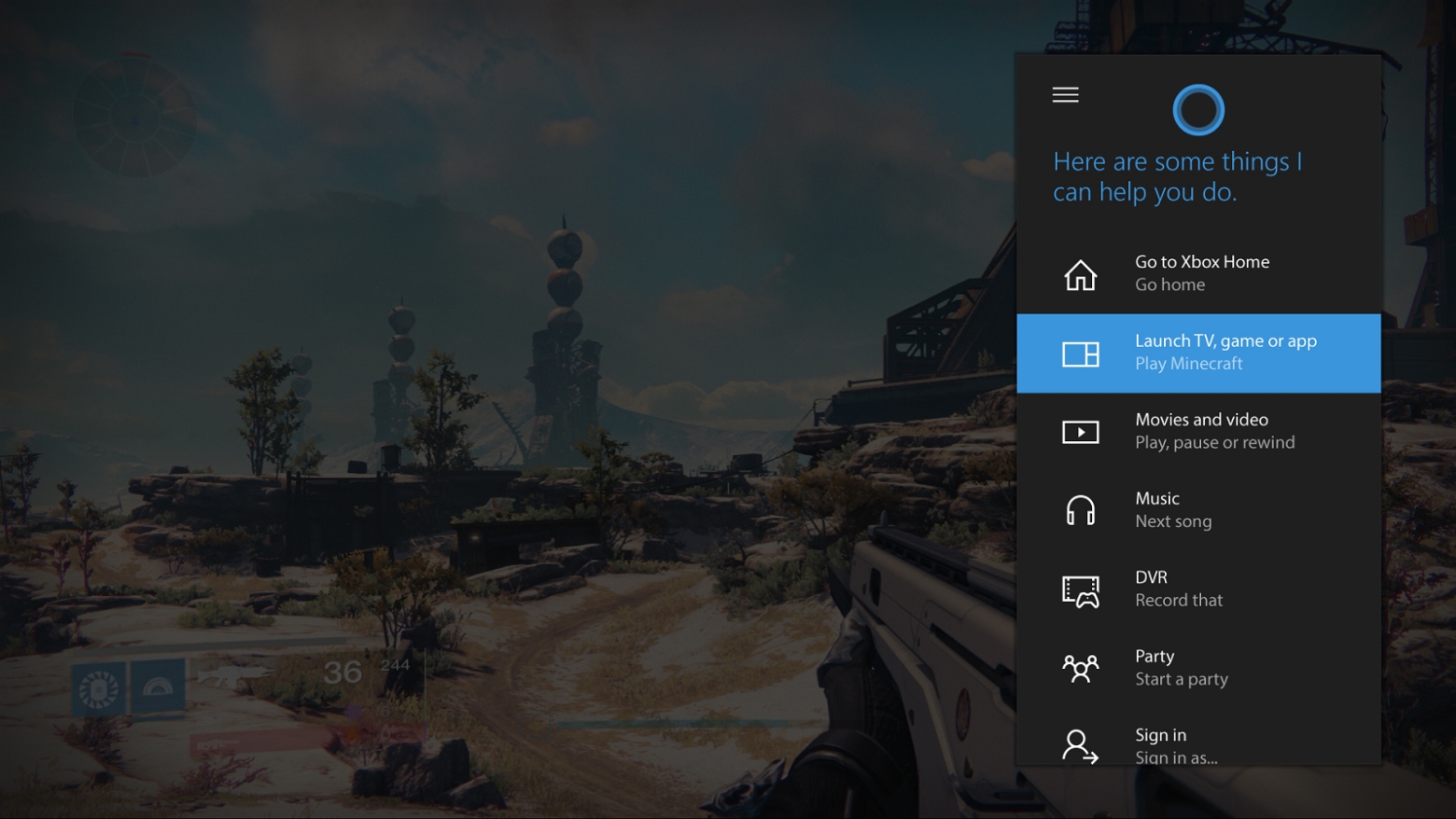 Xbox One Creators Update Cortana