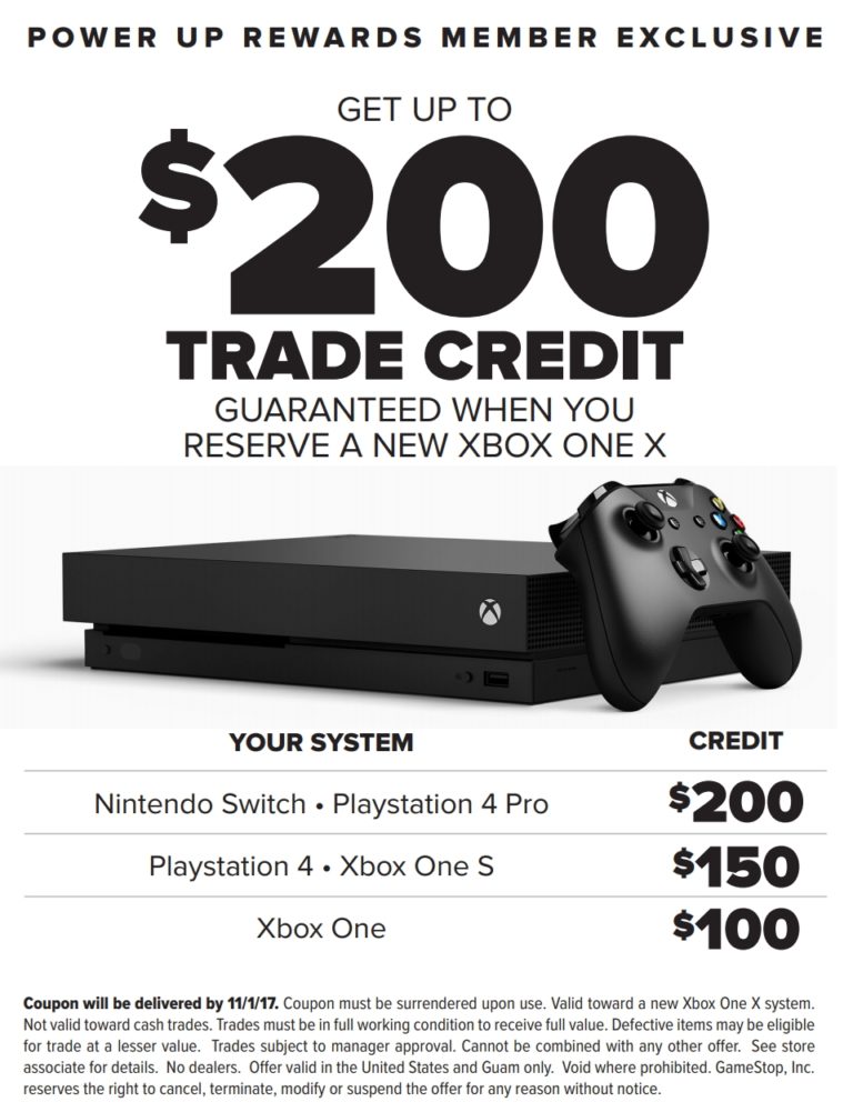 Xbox One X GameStop bietet Eintauschprogramm an, aber... Xboxmedia