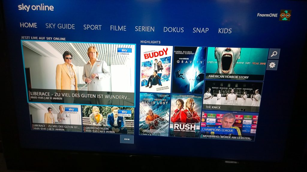 Sky Online für Xbox One 