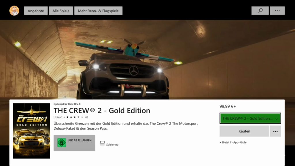 Xbox Store Produktseite